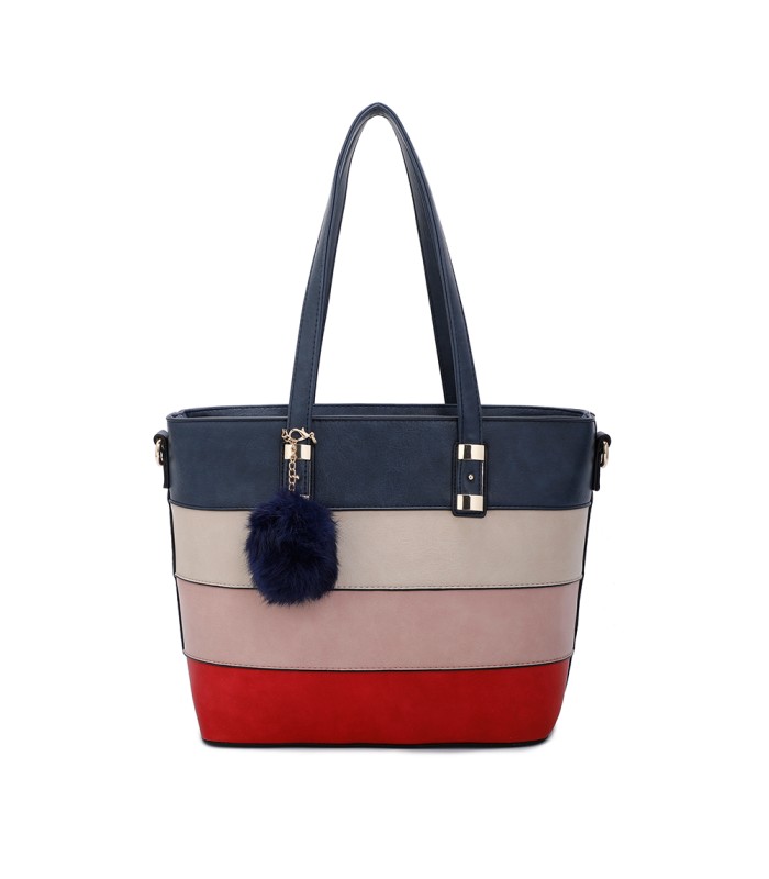 T11058 - Bolso bandolera con adorno de pompon