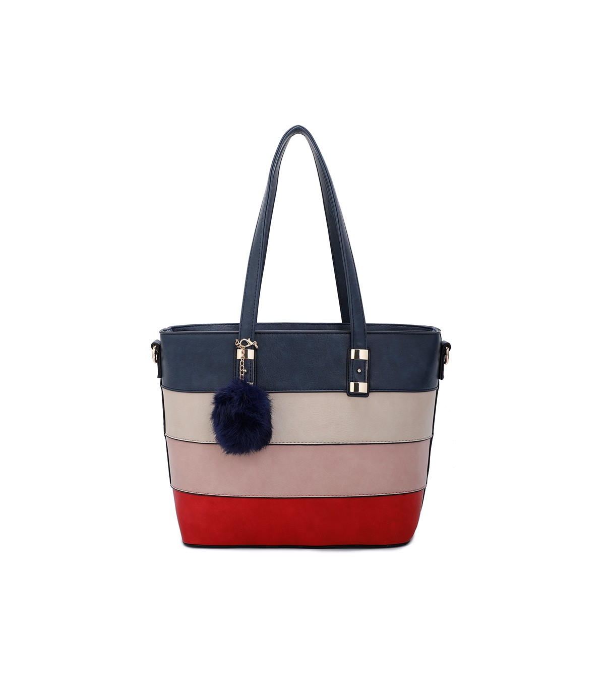 T11058 - Bolso bandolera con adorno de pompon