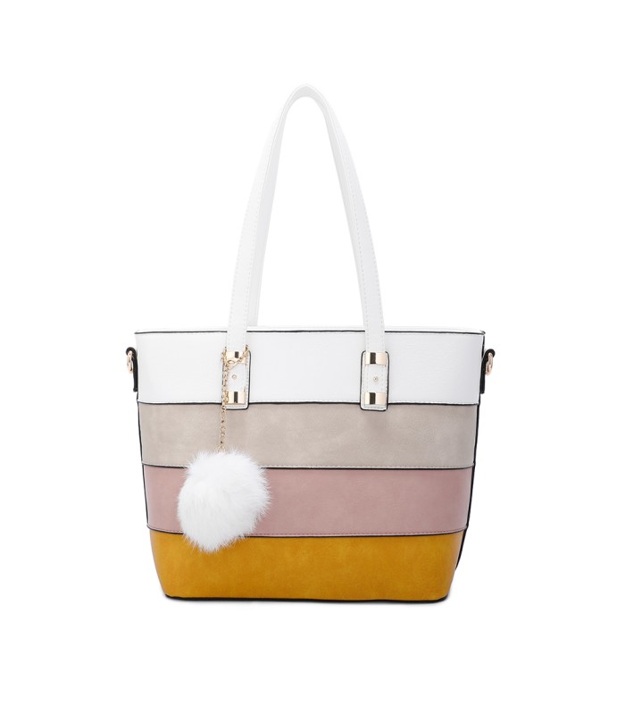 T11058 - Bolso bandolera con adorno de pompon