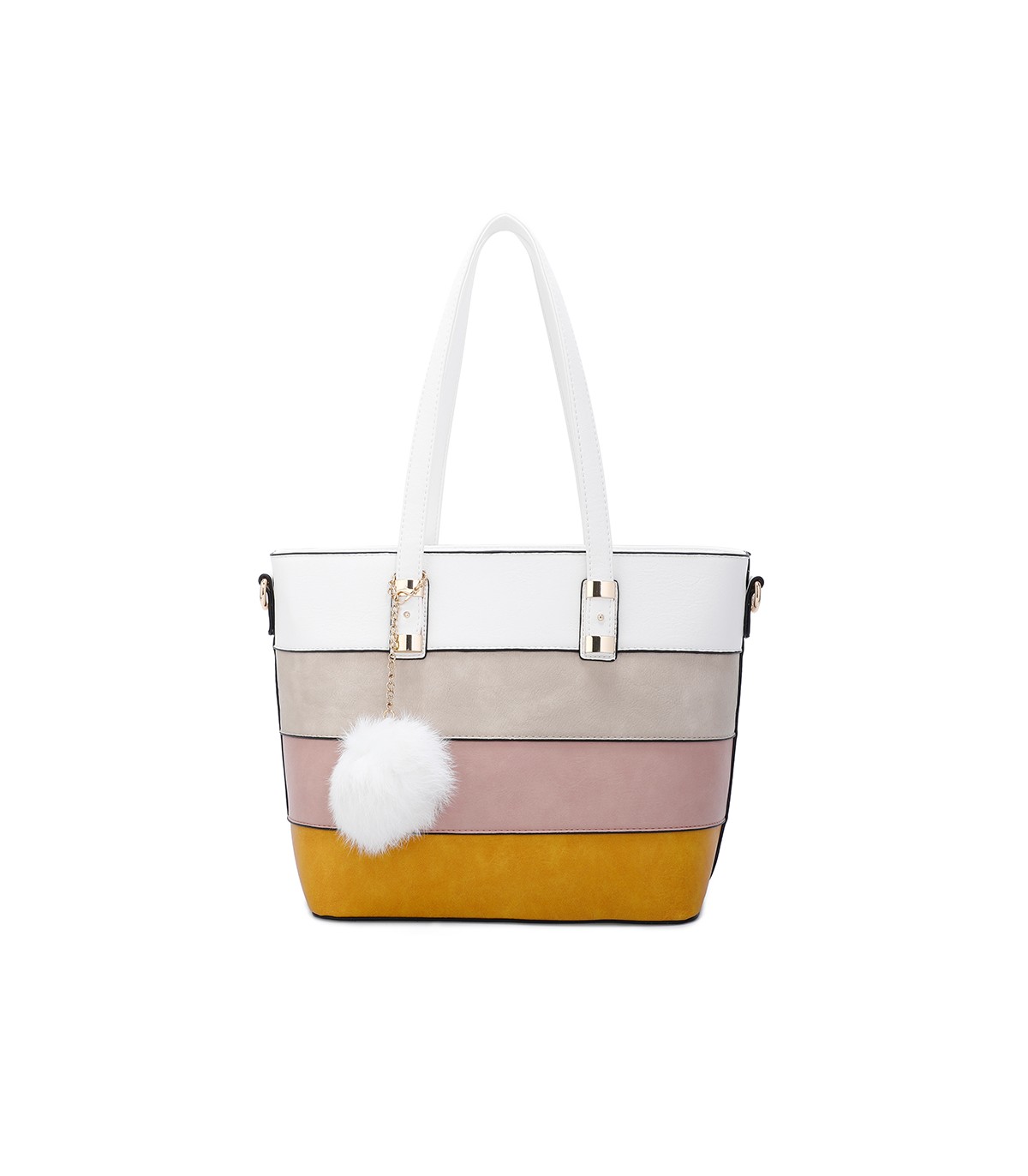 T11058 - Bolso bandolera con adorno de pompon