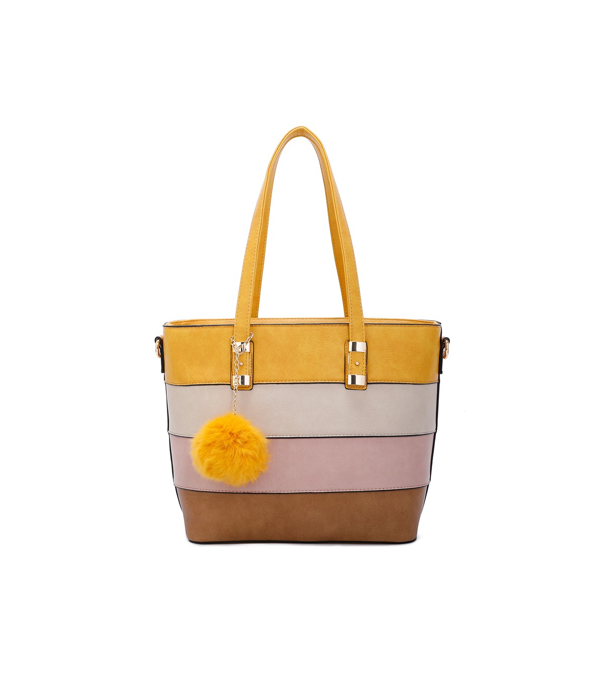 T11058 - Bolso bandolera con adorno de pompon