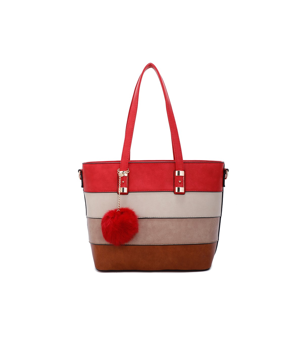 T11058 - Bolso bandolera con adorno de pompon