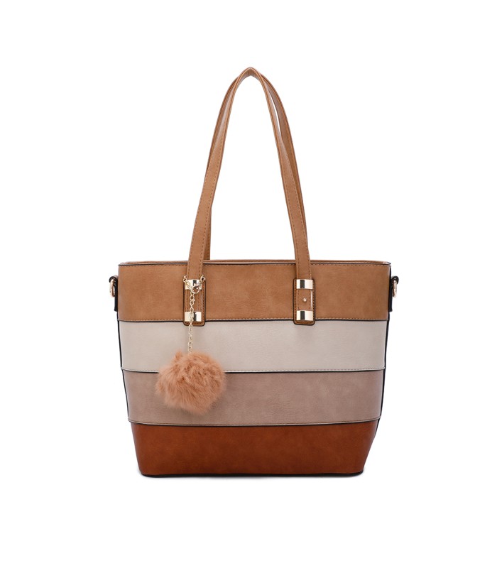 T11058 - Bolso bandolera con adorno de pompon