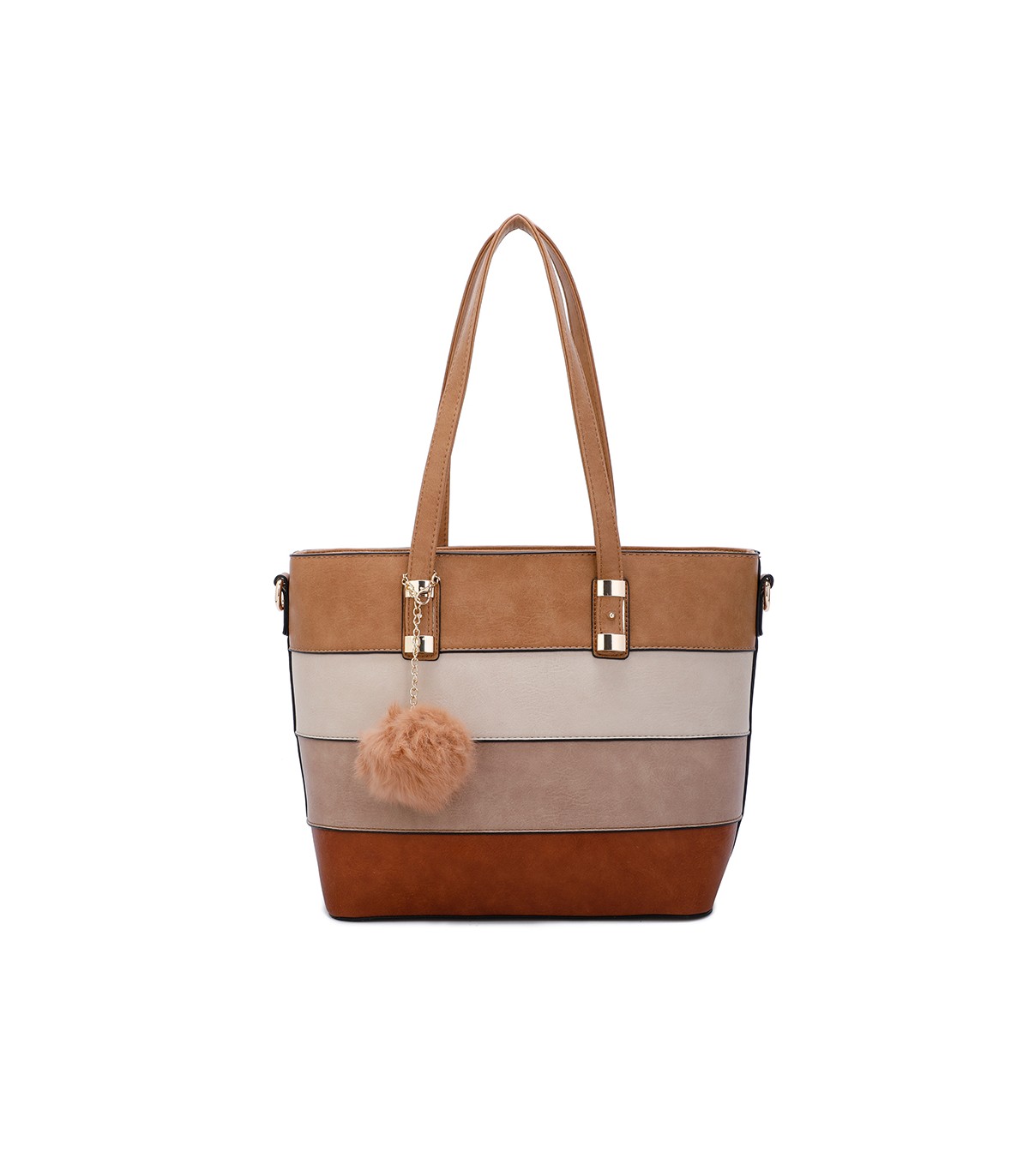 T11058 - Bolso bandolera con adorno de pompon
