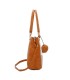 T11456  - Bolso bandolera con asa de mano y pompón