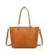 T11456  - Bolso bandolera con asa de mano y pompón