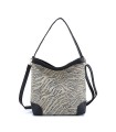 W202103 BOLSO DE HOMBRO DE RAFIA ZEBRA