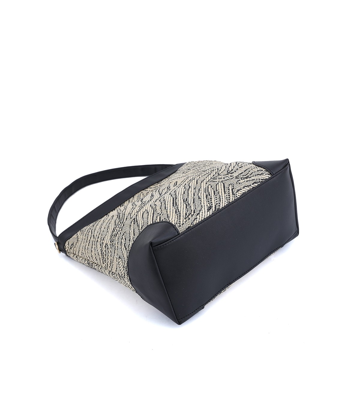 W202103 BOLSO DE HOMBRO DE RAFIA ZEBRA