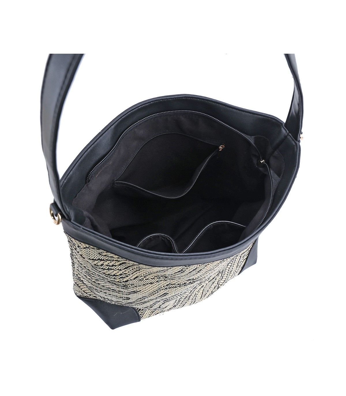 W202103 BOLSO DE HOMBRO DE RAFIA ZEBRA