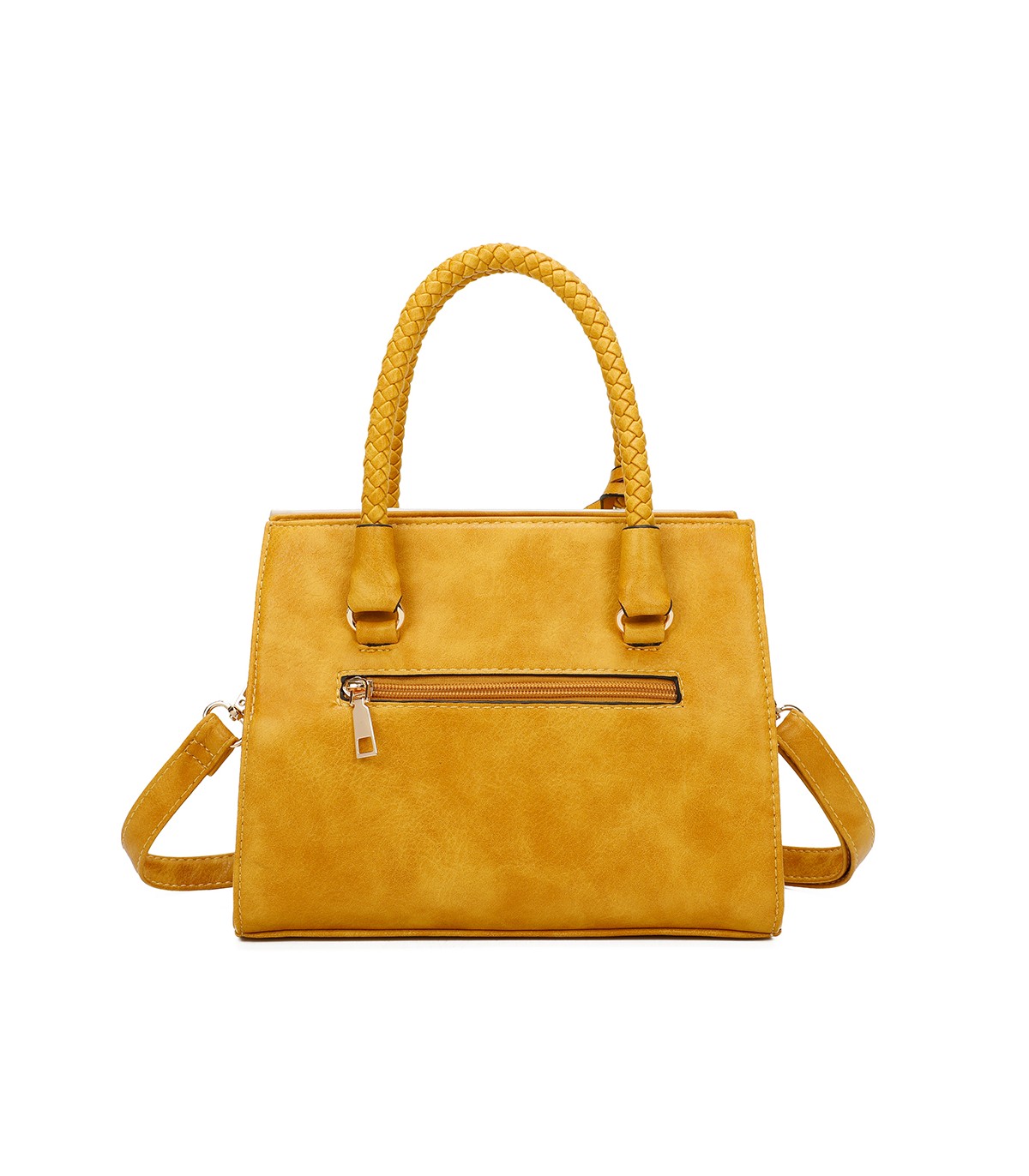 T11455 - Bolso de mano y bandolera con adorno de pompon