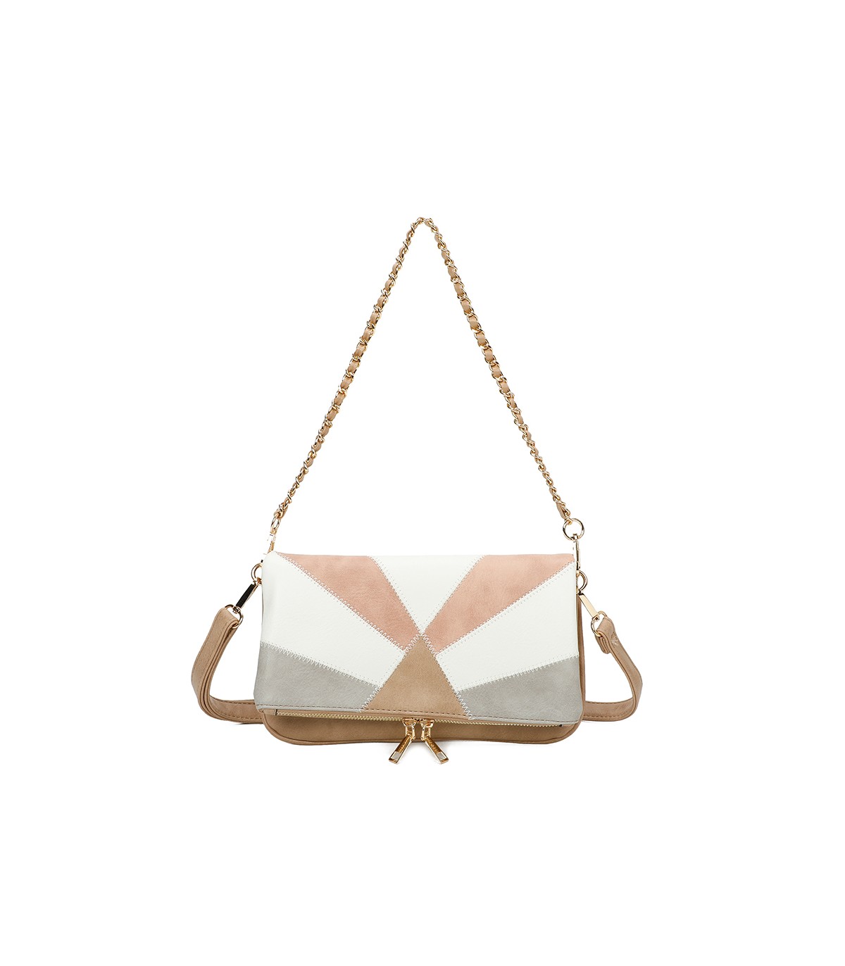 T11459 - Bolso bandolera para mujer con cadena para bolso de mano