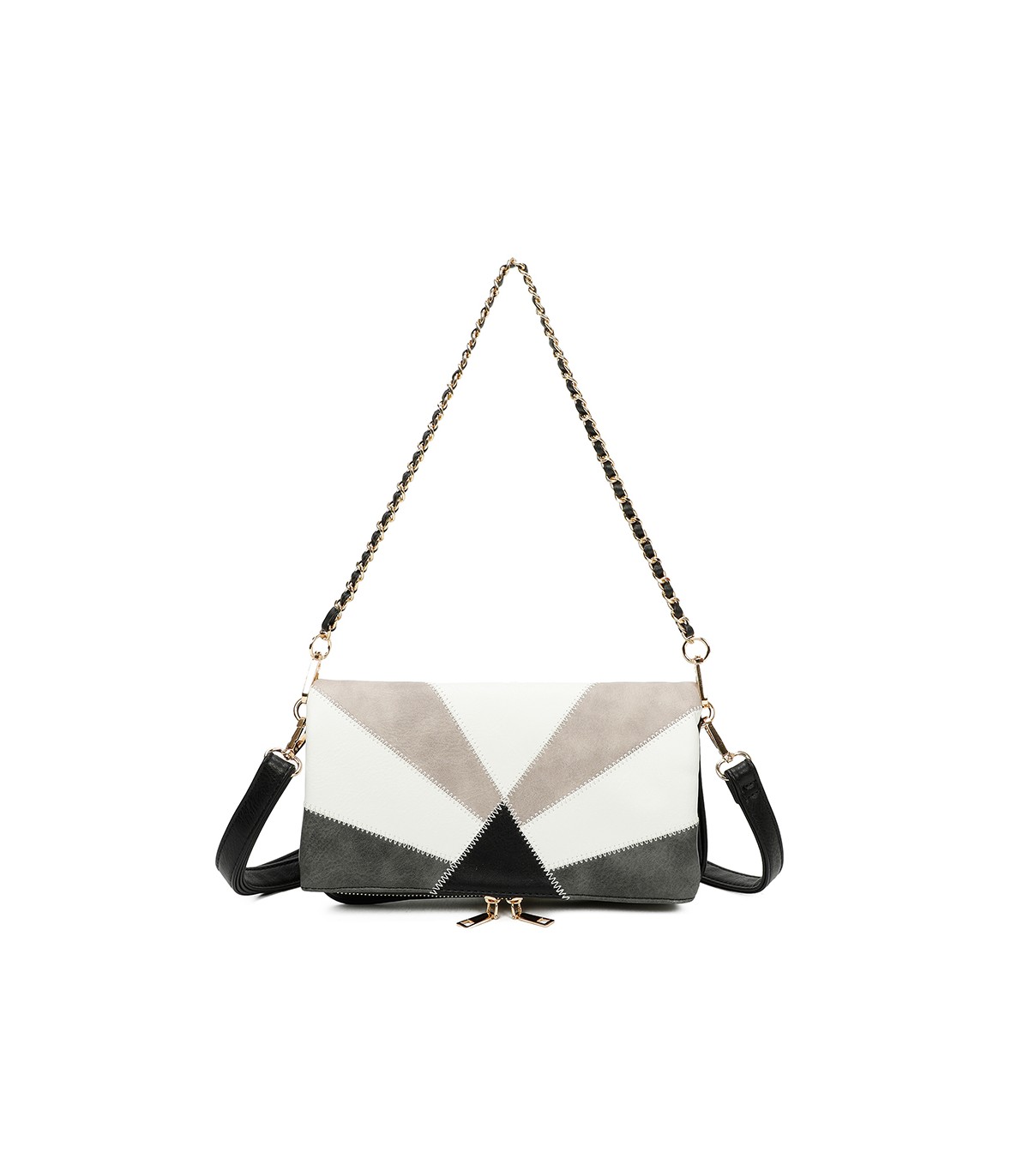 T11459 - Bolso bandolera para mujer con cadena para bolso de mano