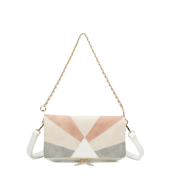 T11459 - Bolso bandolera para mujer con cadena para bolso de mano