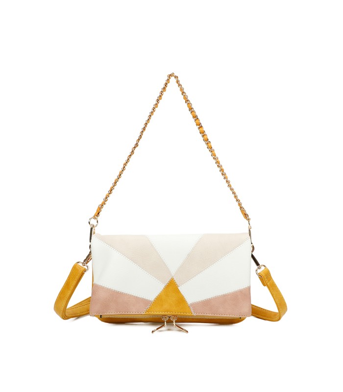 T11459 - Bolso bandolera para mujer con cadena para bolso de mano