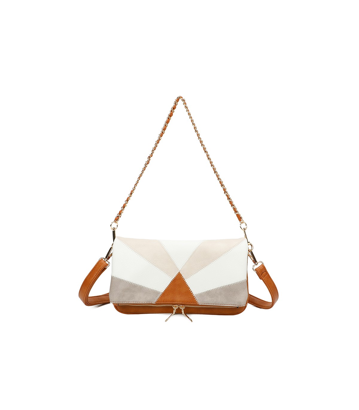 T11459 - Bolso bandolera para mujer con cadena para bolso de mano