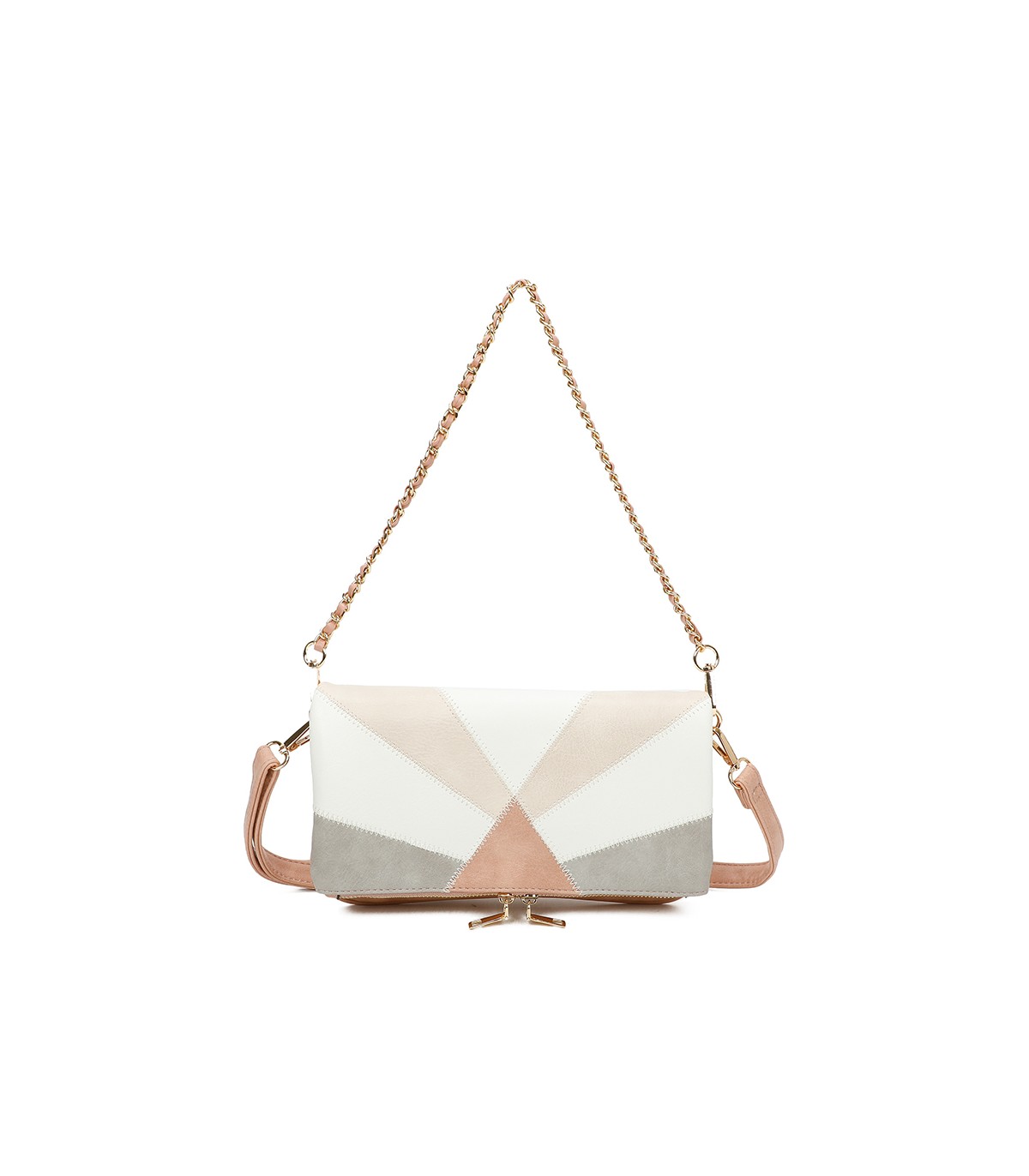 T11459 - Bolso bandolera para mujer con cadena para bolso de mano