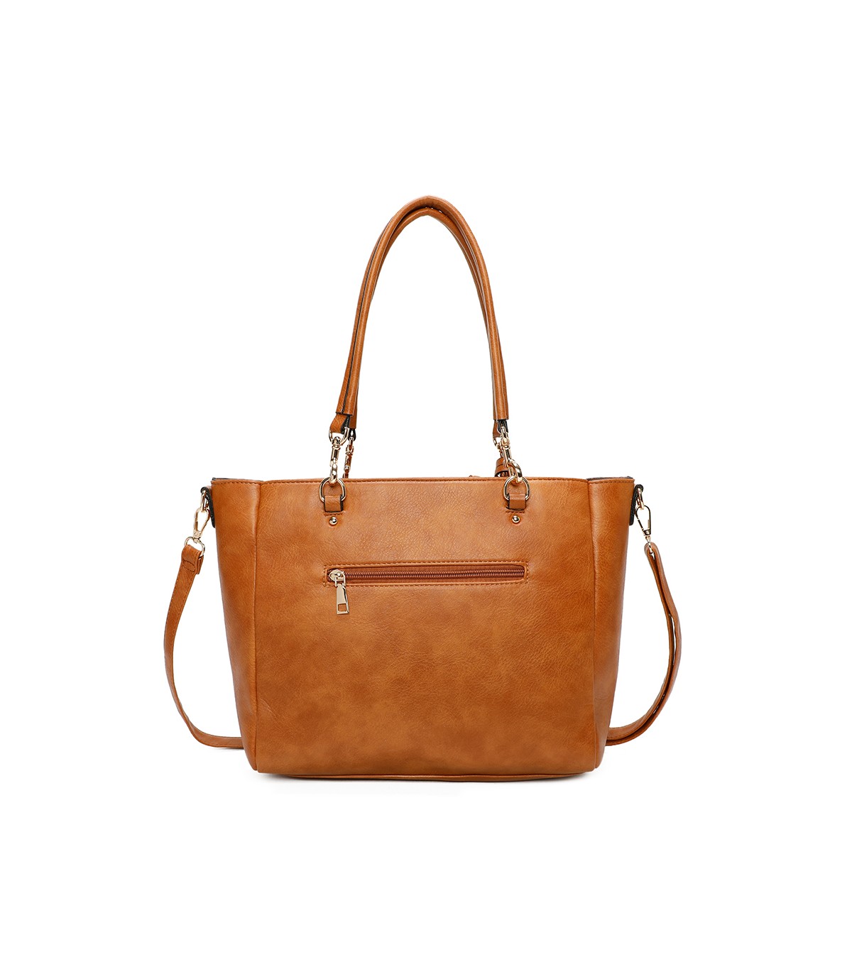 T11460 - Bolso bandolera con pompón y mosquetones en el asa y bandolera