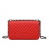 T11463 - Bolso bandolera de solapa con bandolera de cadena negra y refuerzo para el hombro