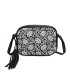 T11400 - Bolso bandolera con patrón de urdimbre de diversos colores