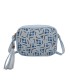 T11400 - Bolso bandolera con patrón de urdimbre de diversos colores