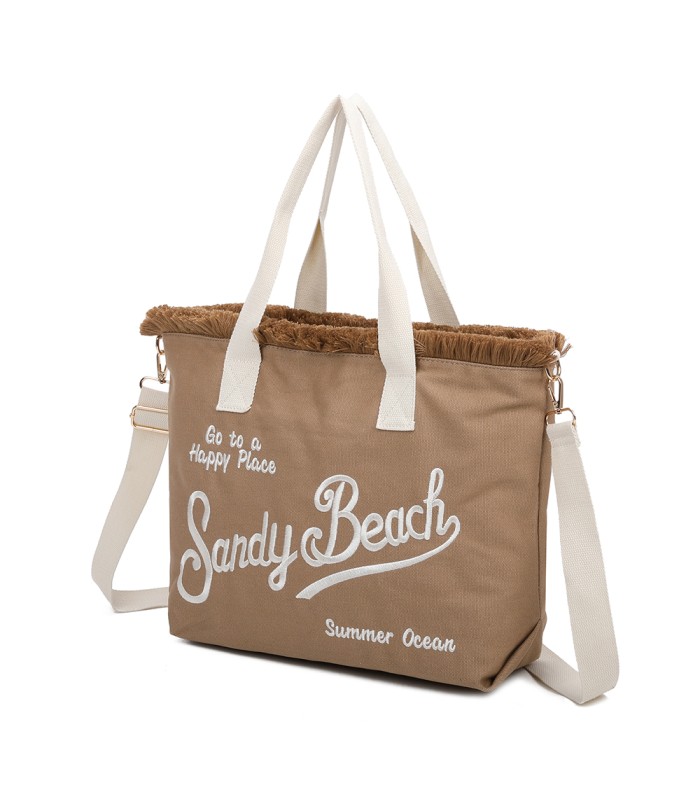 T11413 - Bolso bandolera y de mano para la playa muchos colores con letras bordadas