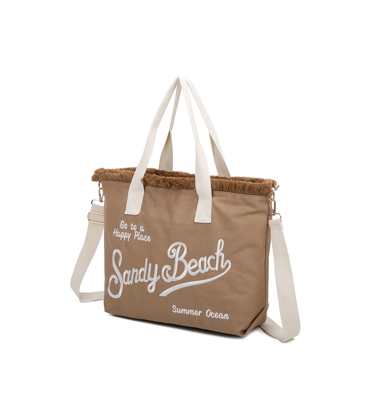 T11413 - Bolso bandolera y de mano para la playa muchos colores con letras bordadas