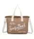 T11413 - Bolso bandolera y de mano para la playa muchos colores con letras bordadas
