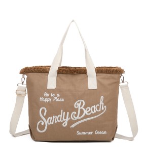T11413 - Bolso bandolera y de mano para la playa muchos colores con letras bordadas