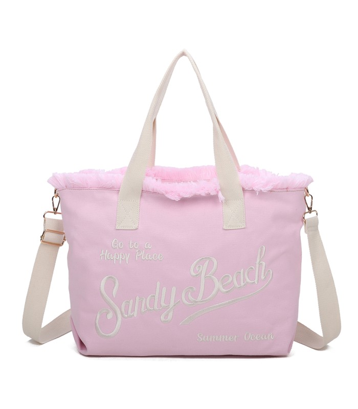 T11413 - Bolso bandolera y de mano para la playa muchos colores con letras bordadas