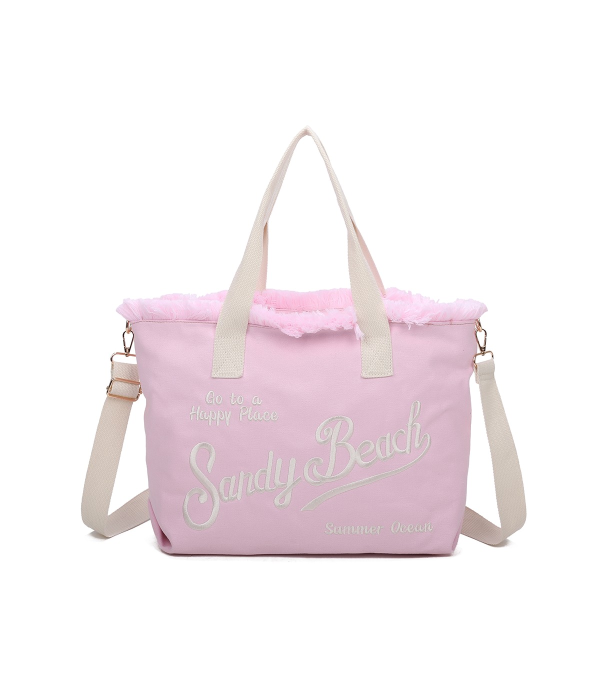 T11413 - Bolso bandolera y de mano para la playa muchos colores con letras bordadas