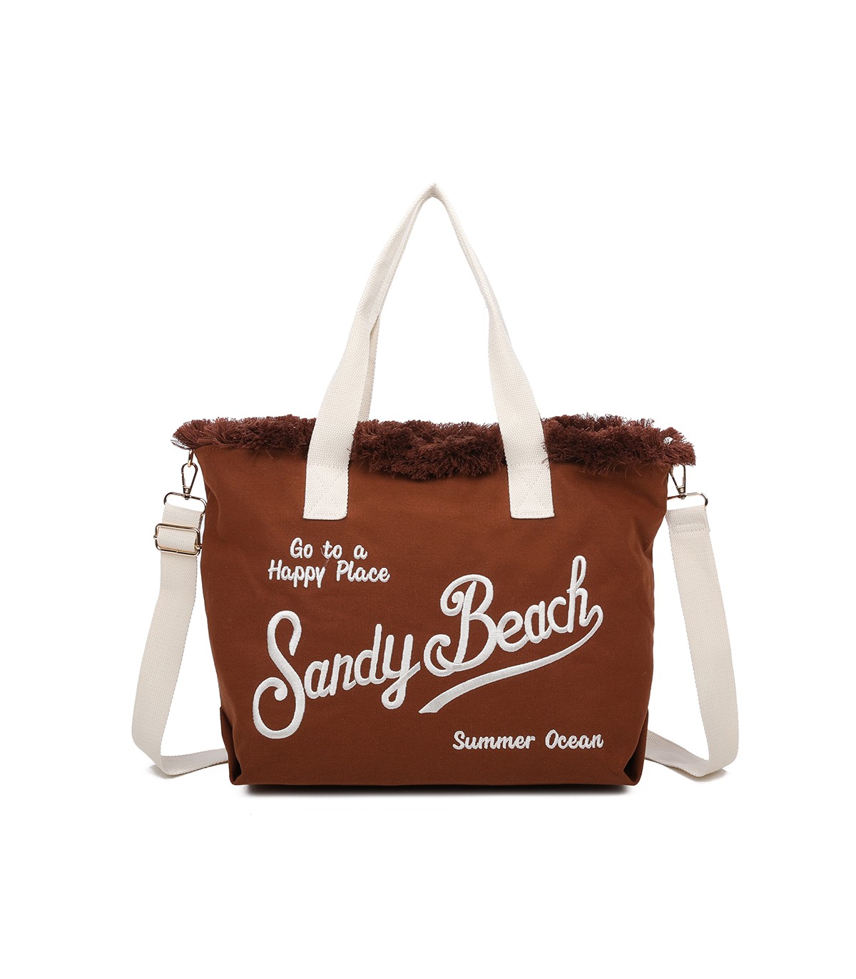 T11413 - Bolso bandolera y de mano para la playa muchos colores con letras bordadas