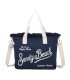 T11413 - Bolso bandolera y de mano para la playa muchos colores con letras bordadas