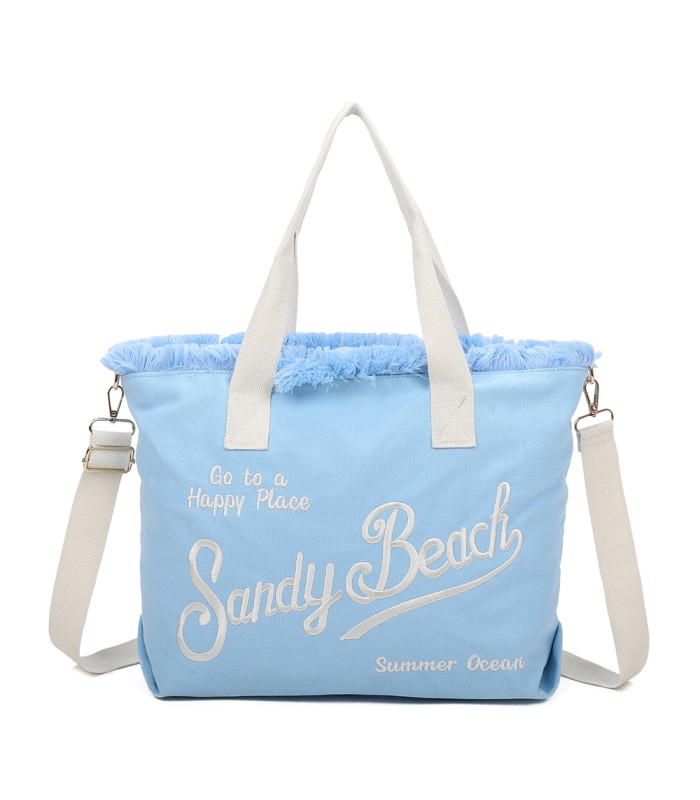 T11413 - Bolso bandolera y de mano para la playa muchos colores con letras bordadas