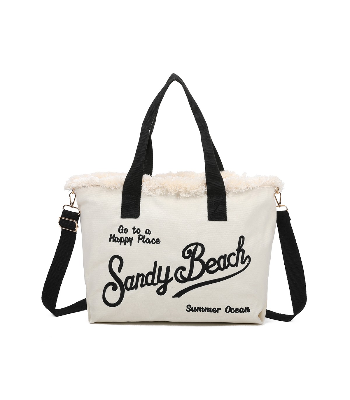 T11413 - Bolso bandolera y de mano para la playa muchos colores con letras bordadas