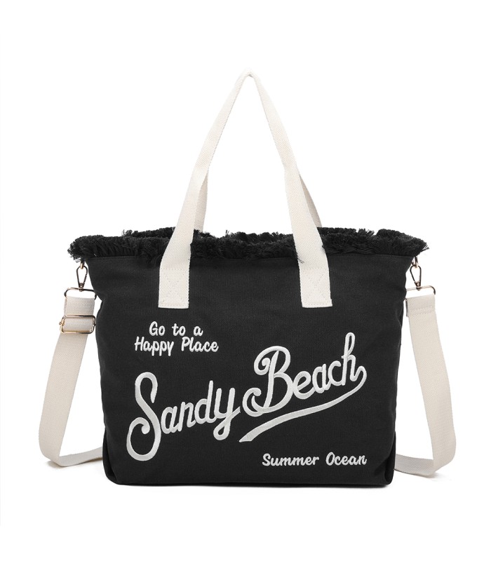 T11413 - Bolso bandolera y de mano para la playa muchos colores con letras bordadas
