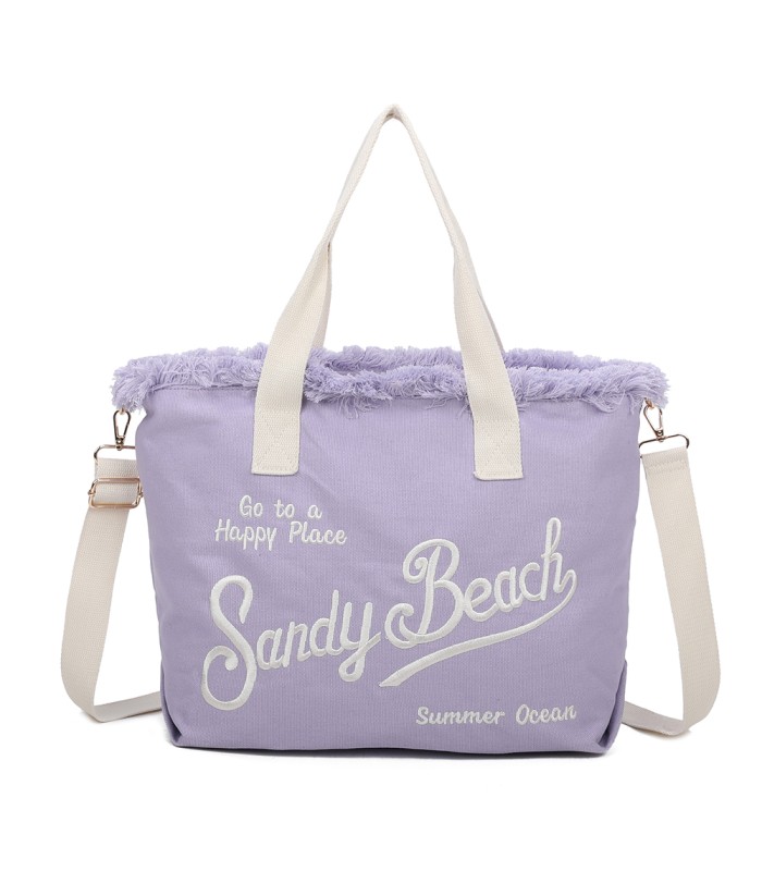 T11413 - Bolso bandolera y de mano para la playa muchos colores con letras bordadas