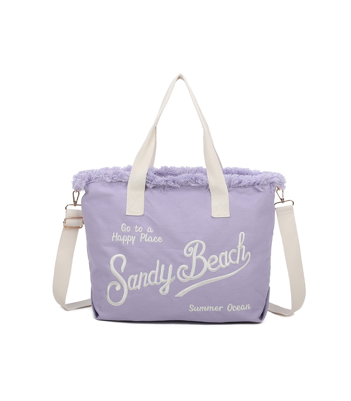T11413 - Bolso bandolera y de mano para la playa muchos colores con letras bordadas