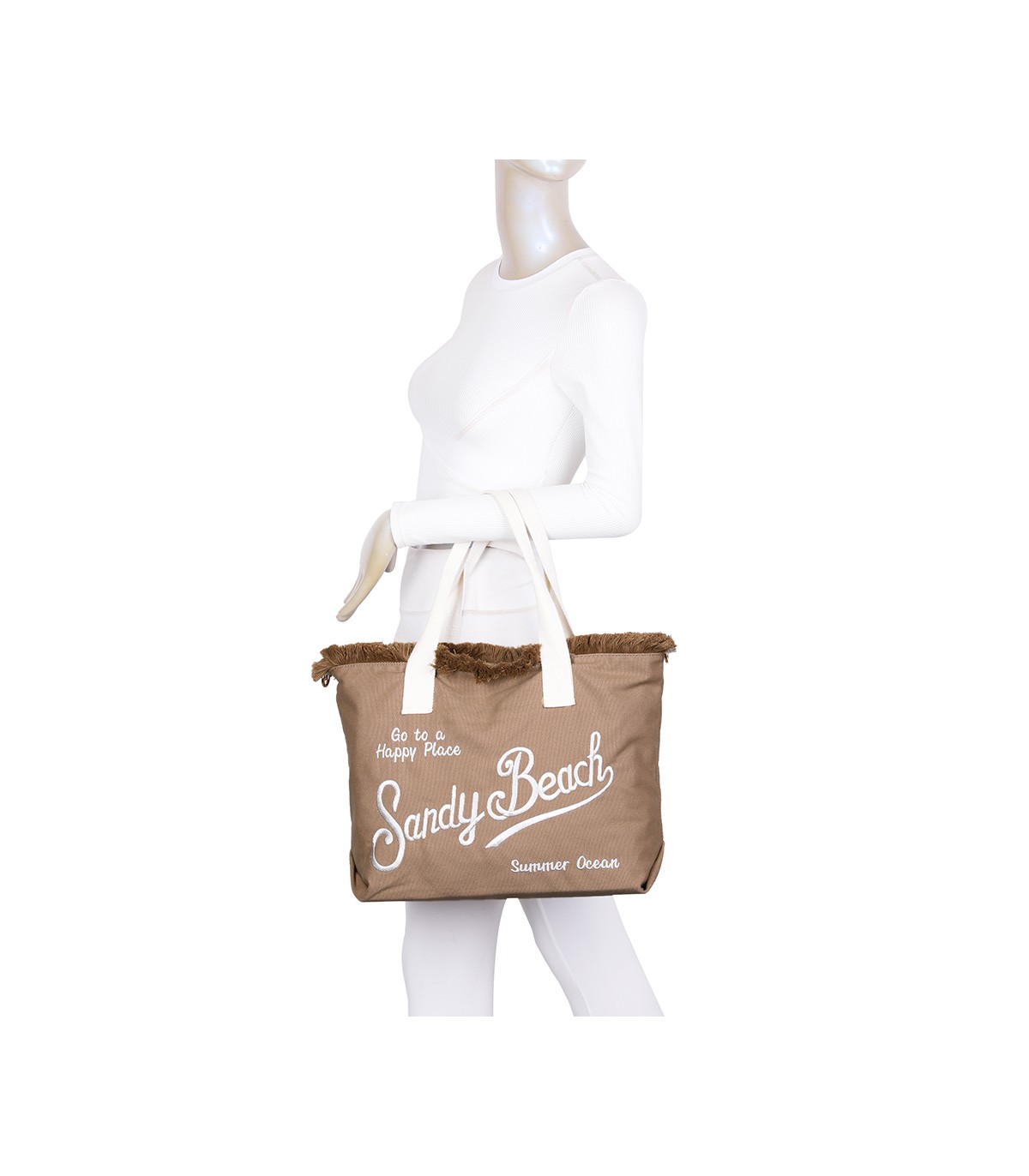 T11413 - Bolso bandolera y de mano para la playa muchos colores con letras bordadas
