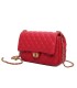 T11487 - Bolso bandolera con cierre de pestillo y asa de cadeneta de colores