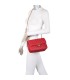 T11487 - Bolso bandolera con cierre de pestillo y asa de cadeneta de colores