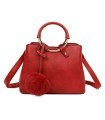 T11128 - Bolso bandolera con asa redonda y pompón