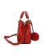 T11128 - Bolso bandolera con asa redonda y pompón