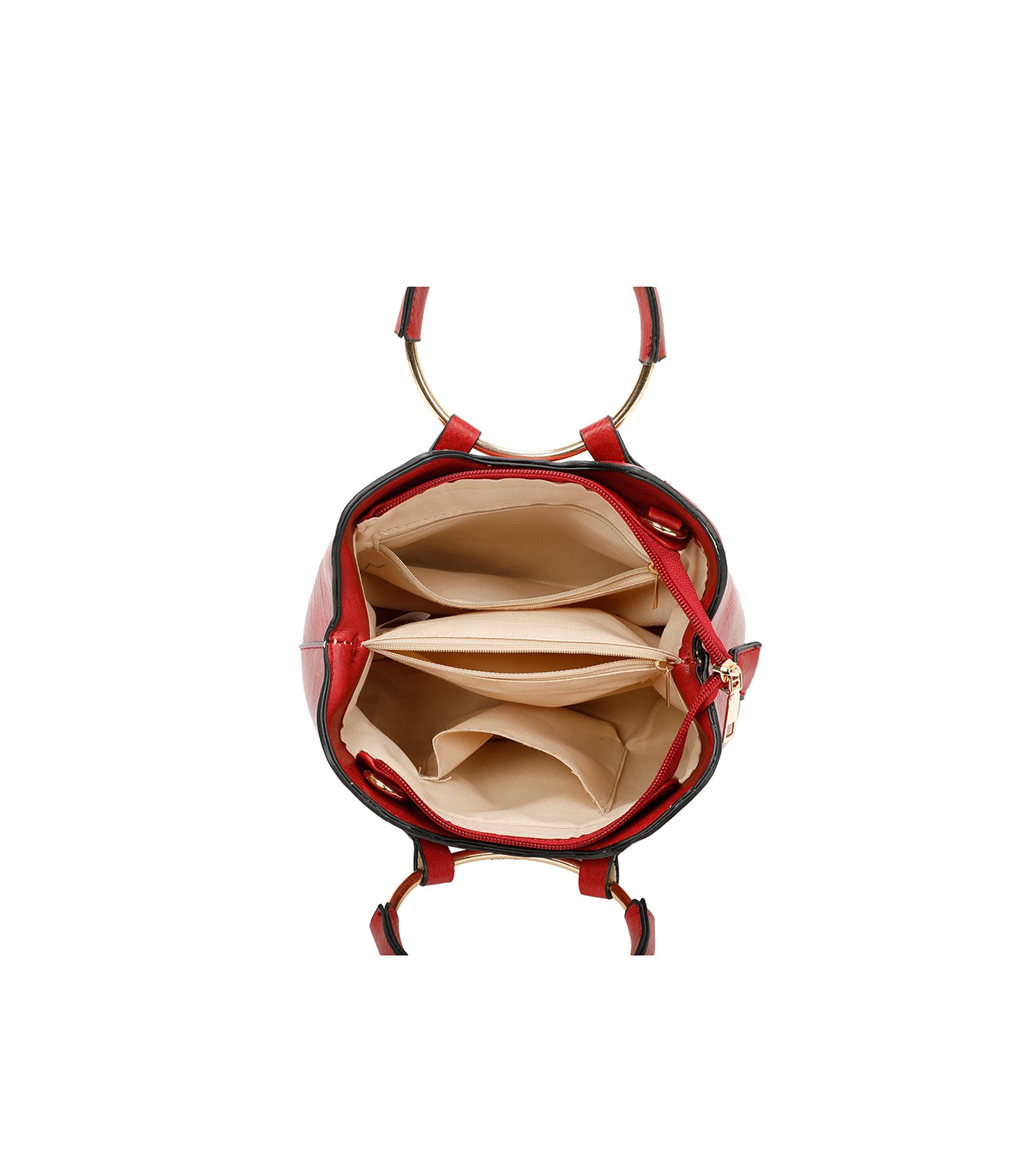 T11128 - Bolso bandolera con asa redonda y pompón