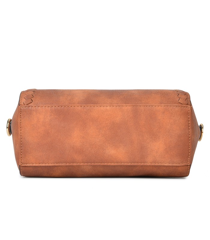 T10488 - Bolso de hombro con  bandolera con pompon a juego