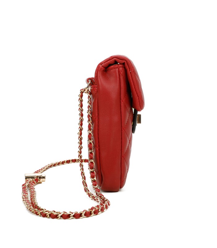 T11327 - Bolso para móvil con cierre de pestillo y bandolera ornamentada