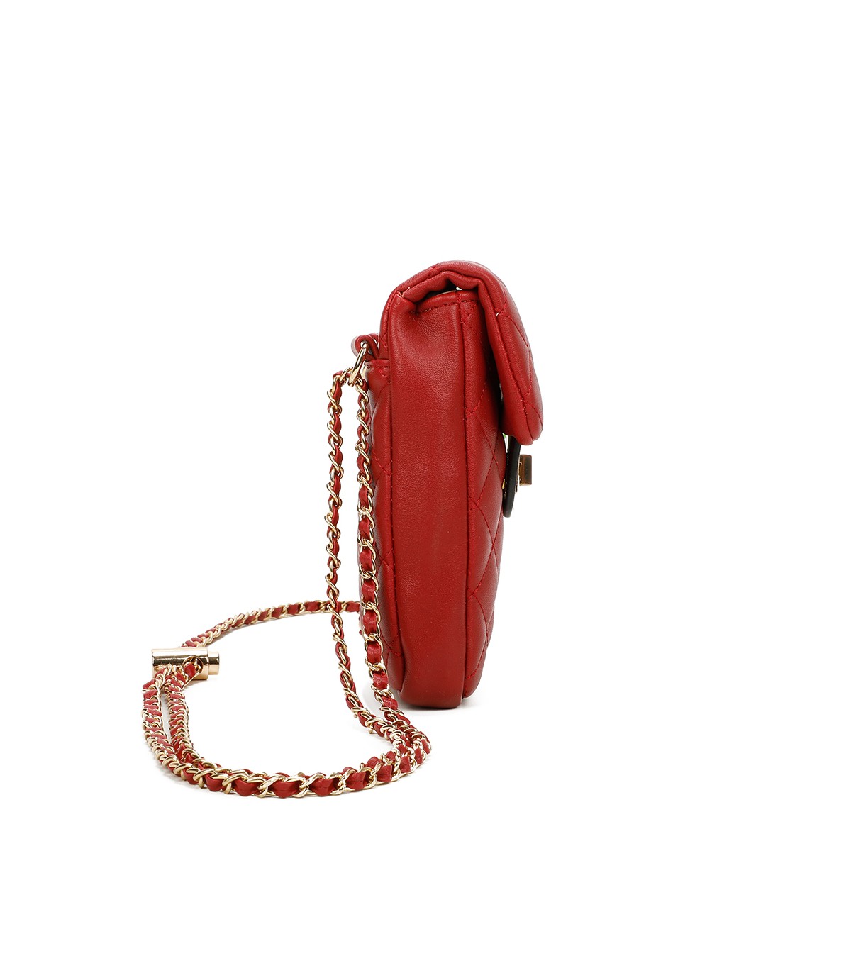 T11327 - Bolso para móvil con cierre de pestillo y bandolera ornamentada