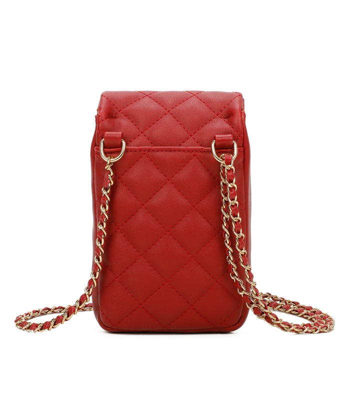 T11327 - Bolso para móvil con cierre de pestillo y bandolera ornamentada