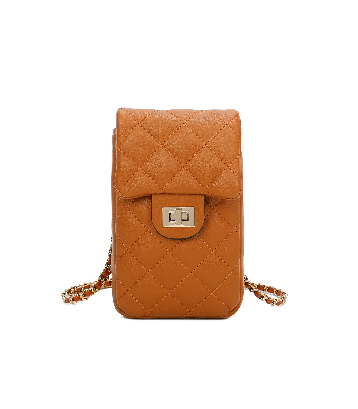 T11327 - Bolso para móvil con cierre de pestillo y bandolera ornamentada