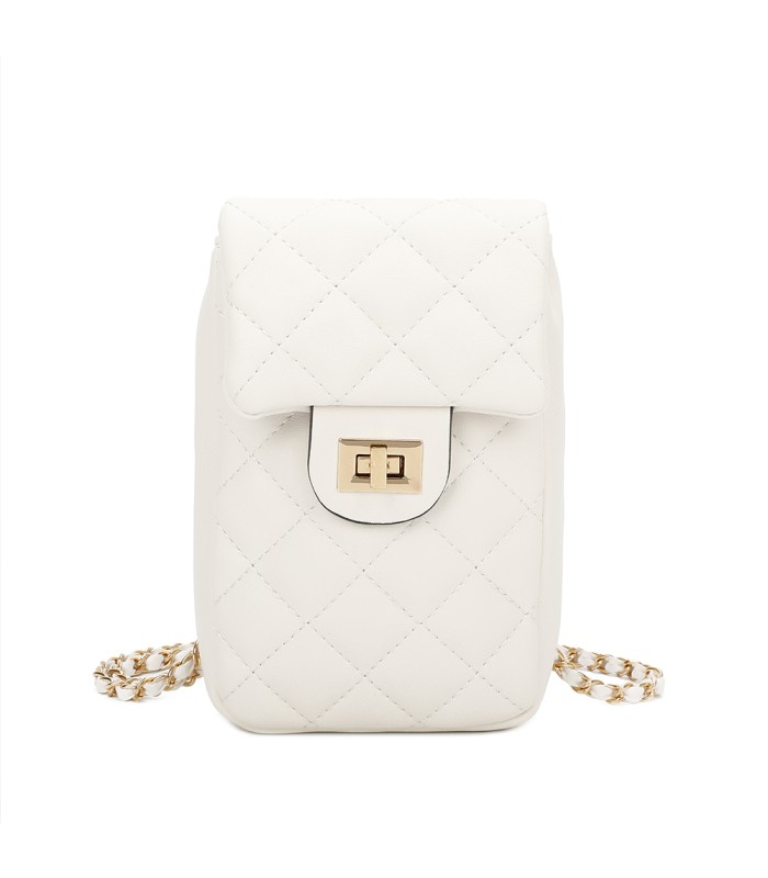 T11327 - Bolso para móvil con cierre de pestillo y bandolera ornamentada