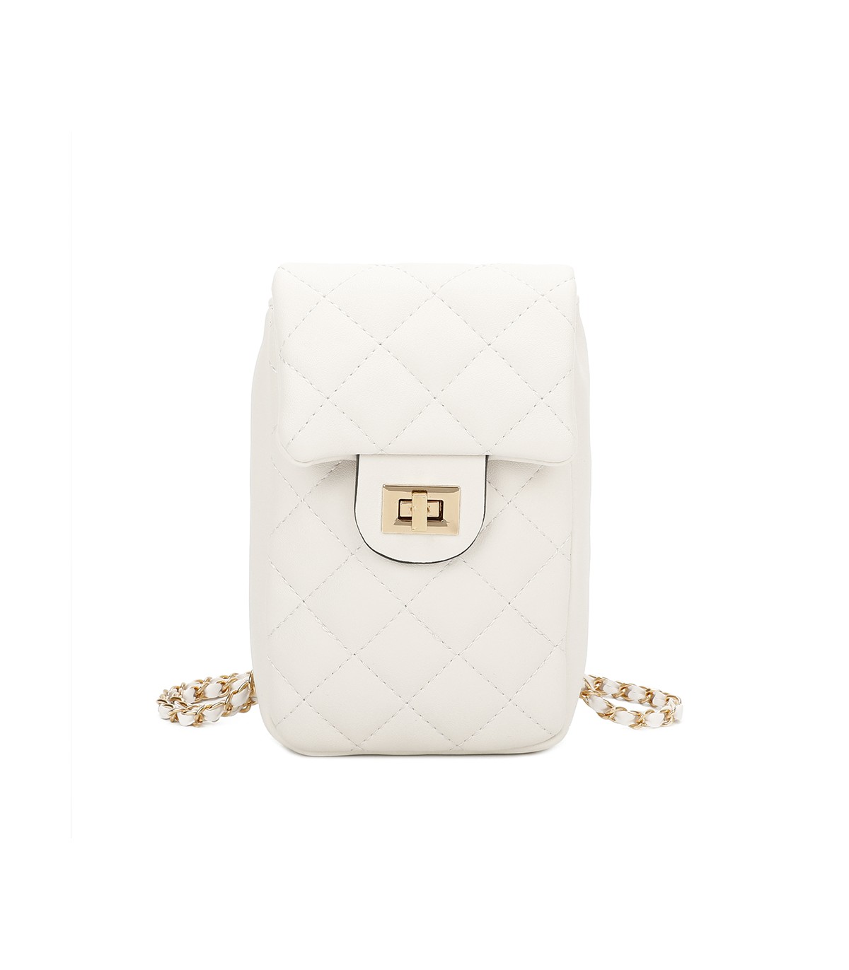 T11327 - Bolso para móvil con cierre de pestillo y bandolera ornamentada
